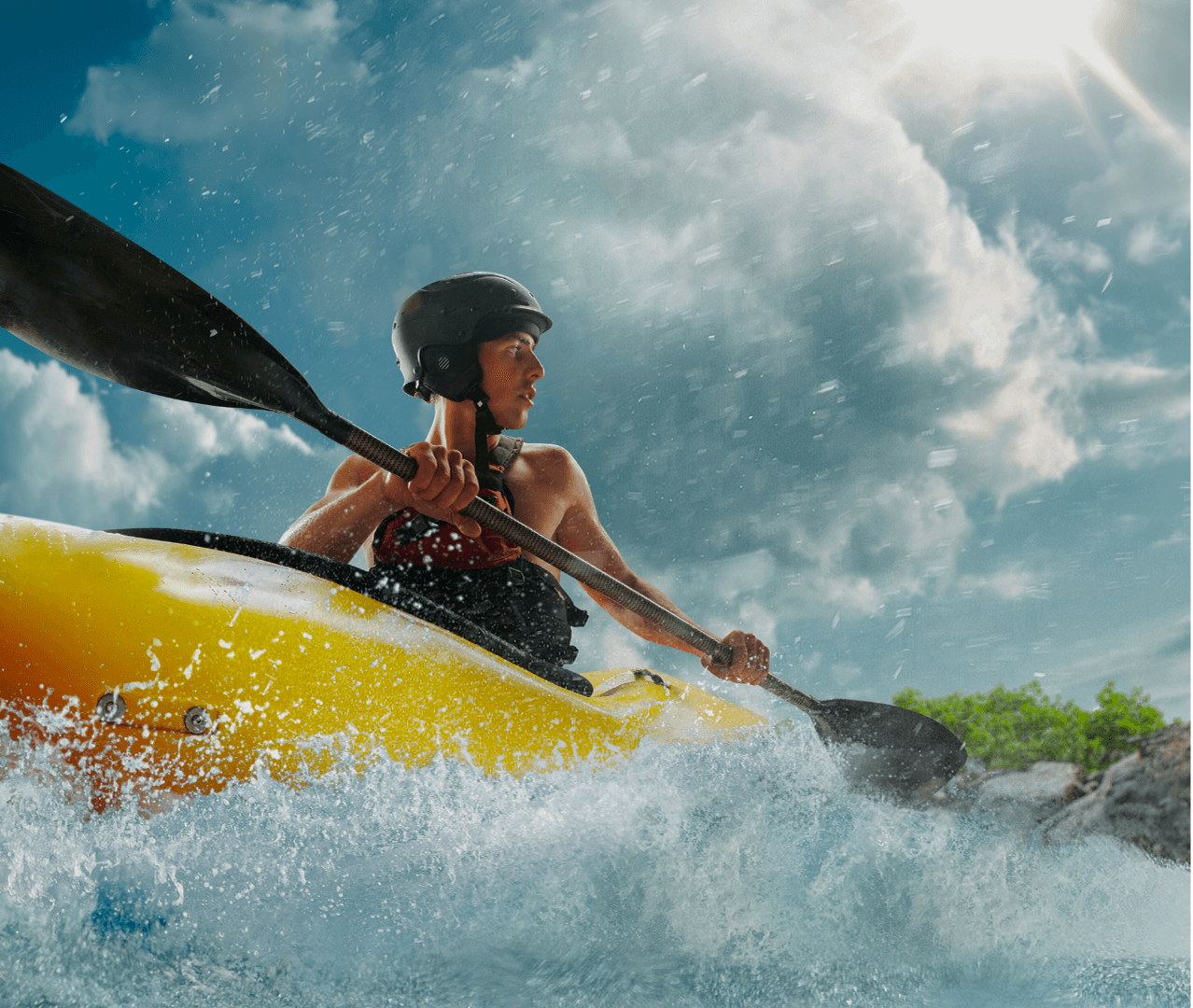 Water sports action